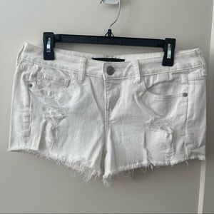 White Denim Shorts
